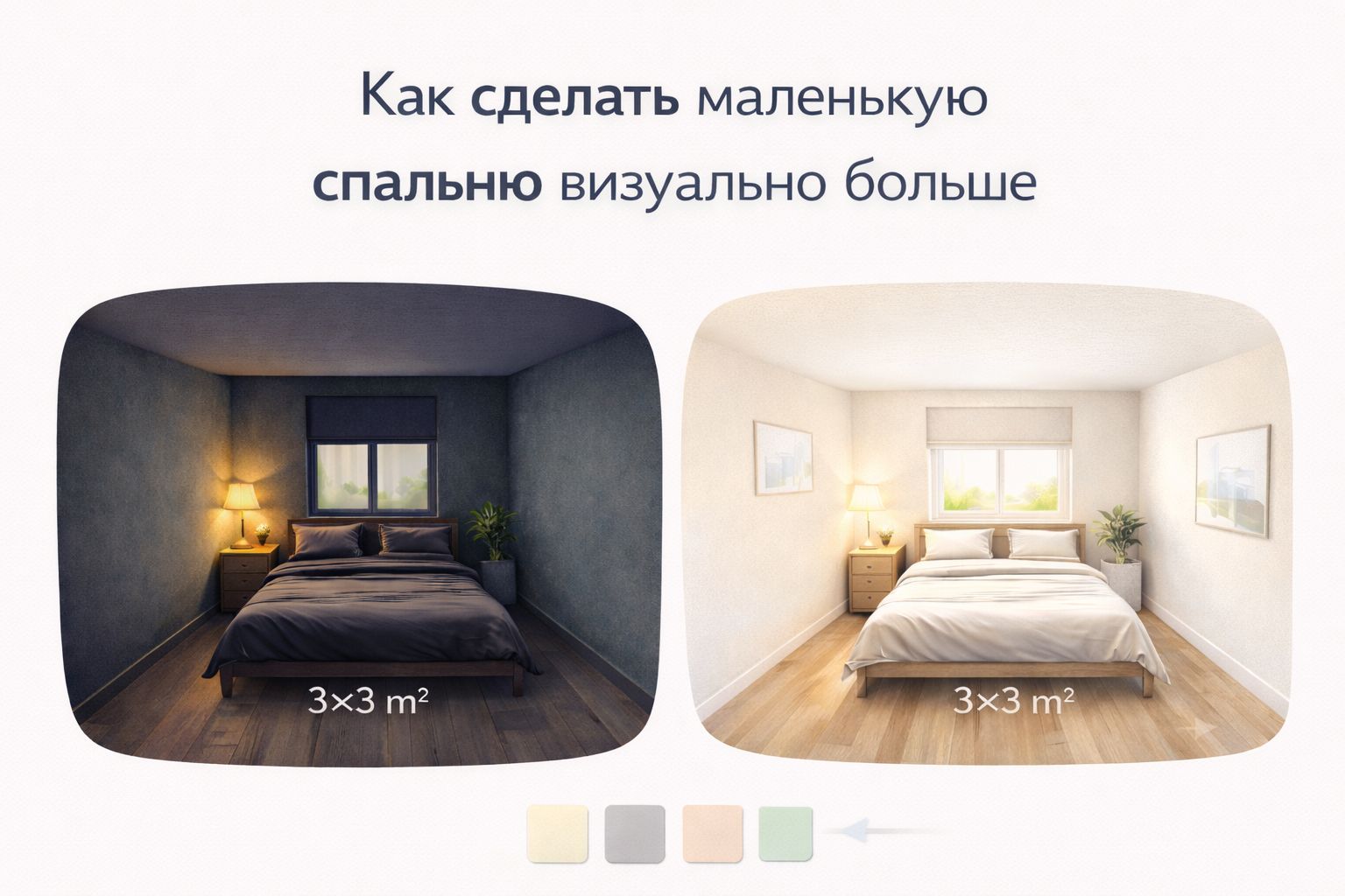 Как визуально расширить комнату с помощью краски в Молдове Как сделать комнату больше, лайфхаки в Молдове